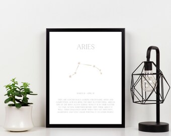 Aries Zodiac Print Horoscope