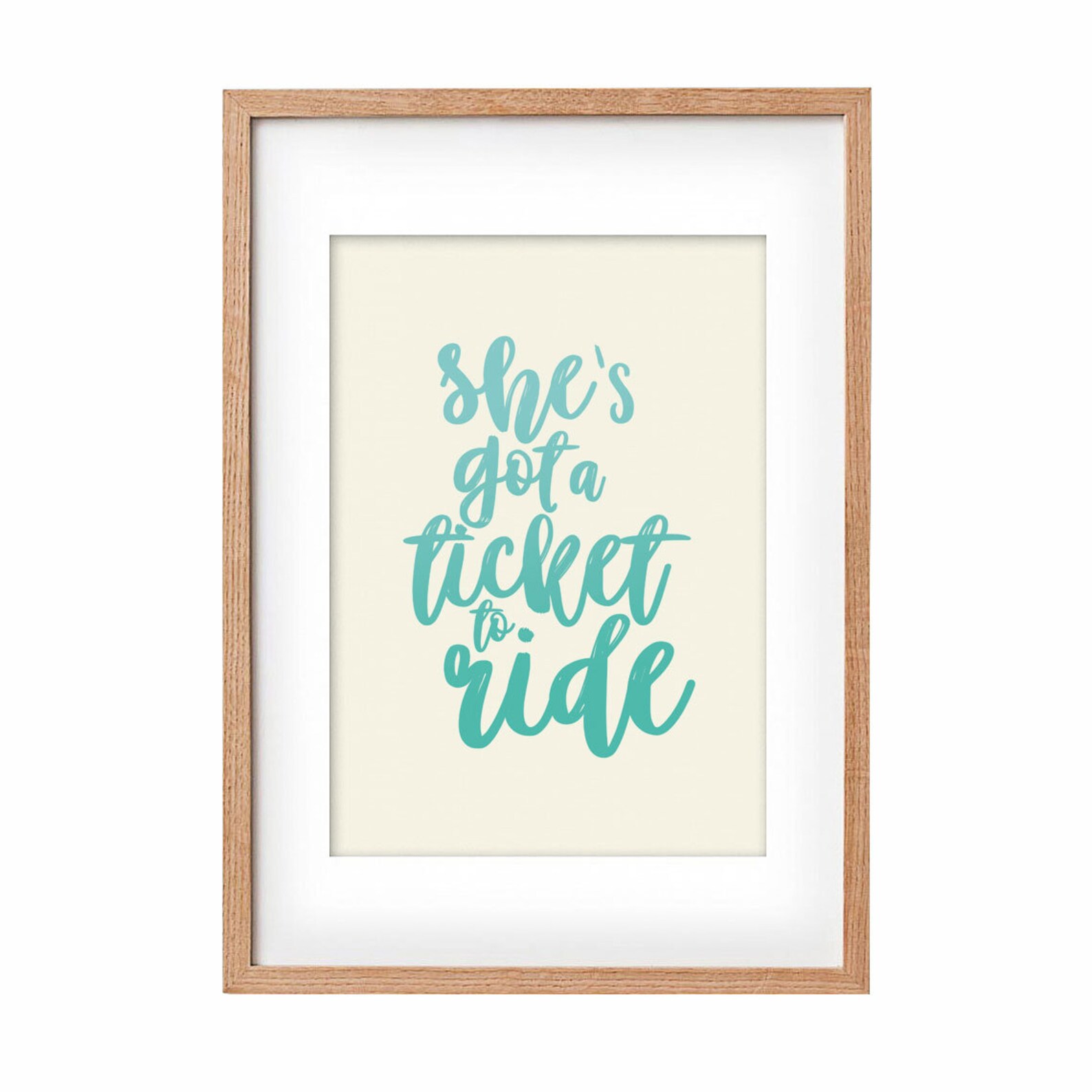 She's Got a Ticket to Ride / Nursery Decor / Wall Art Kids Etsy