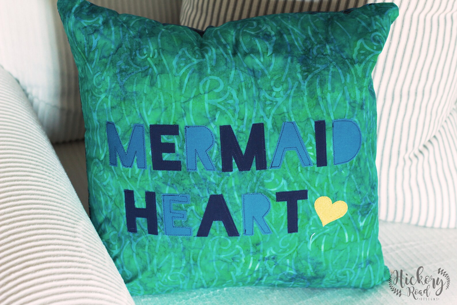 MERMAID HEART PILLOW, Pillow Cover, Girls Room, Girls Gift, Under the