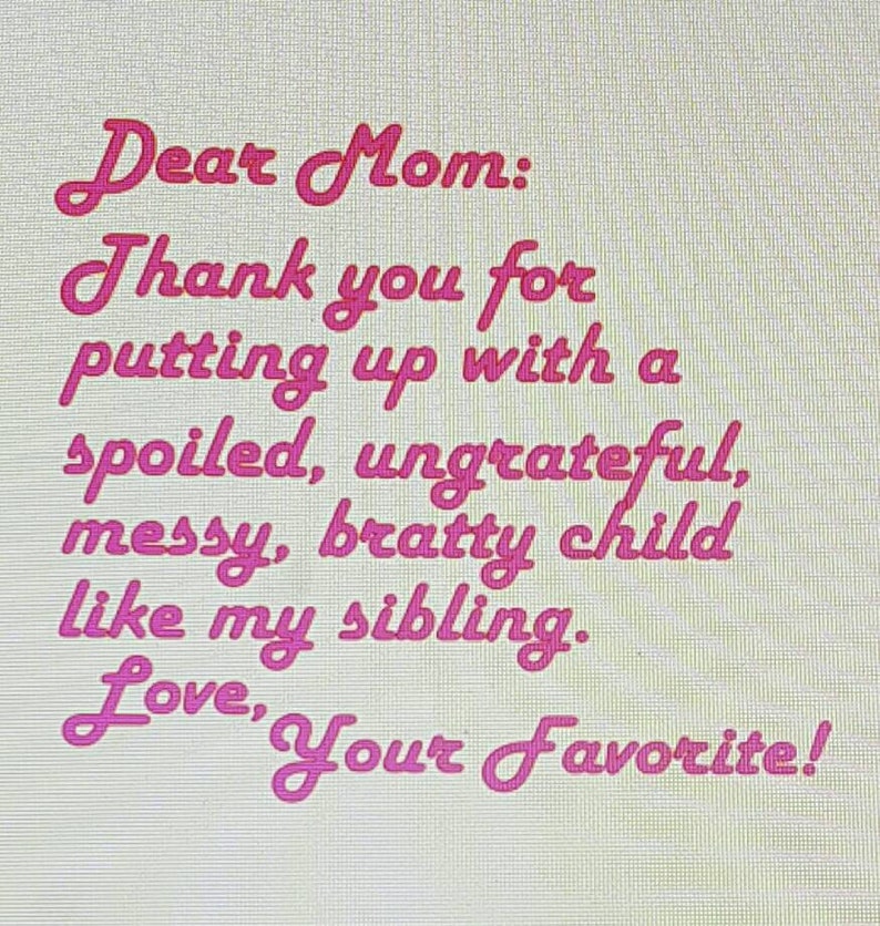 Dear Mom Saying Decal Dear Mom Decal Humorous Decals Funny | Etsy
