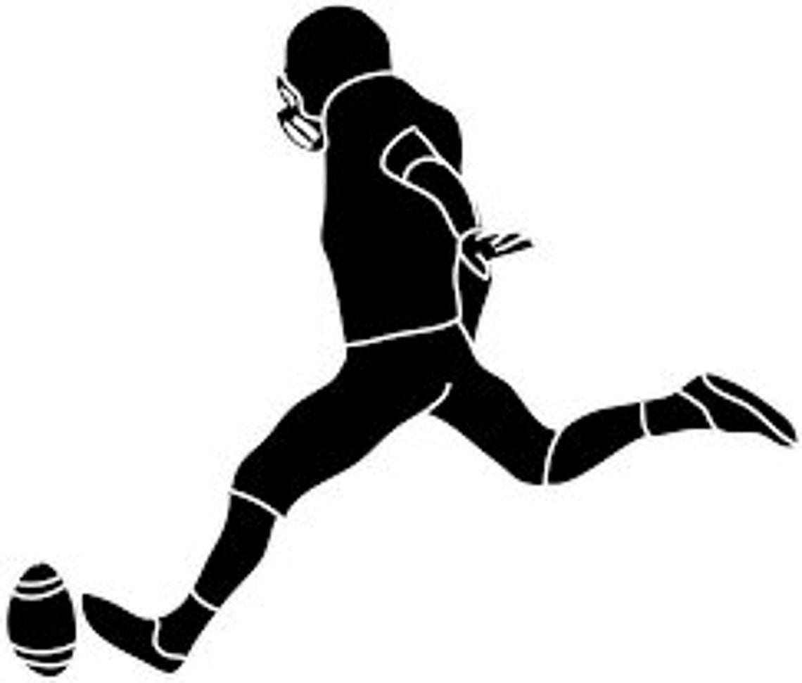 Football Kicker Vinyl Decal Football Custom Name Football Etsy