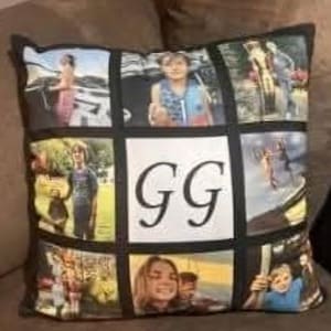 Personalized Custom 9 Panel Photo Pillow Case, Picture Pillow Case, Create Your Own Pillow Case, Photo Pillow Cover, Photo Throw Pillow