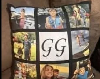 Personalized Custom 9 Panel Photo Pillow Case, Picture Pillow Case, Create Your Own Pillow Case, Photo Pillow Cover, Photo Throw Pillow