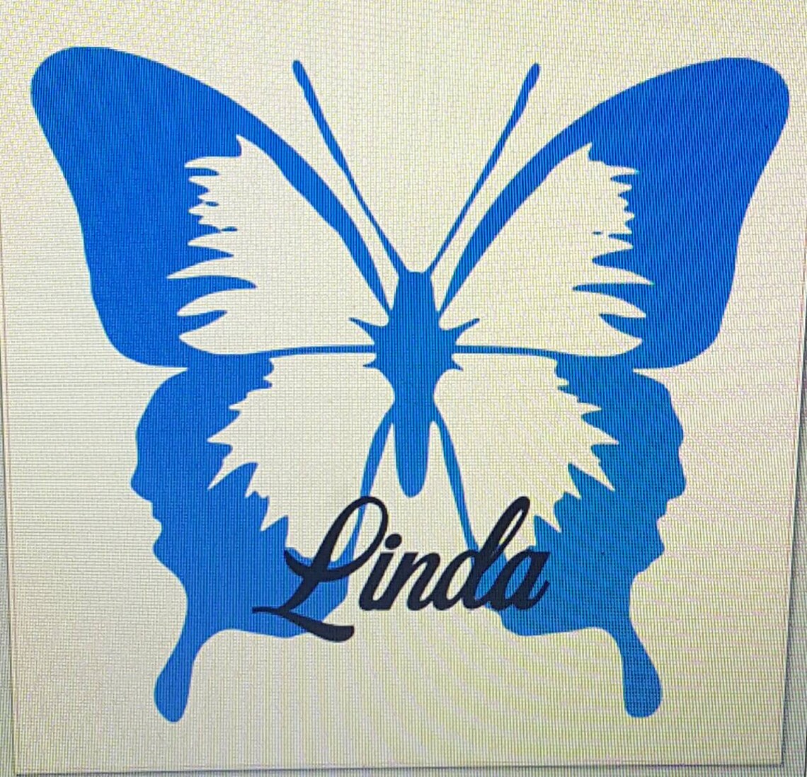 Butterfly vinyl decal with name butterfly Yeti decal Etsy