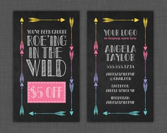 Roe-ing in the Wild Card, Wild Card, You've Been Caught, Gift Certificate, Chalkboard - Custom