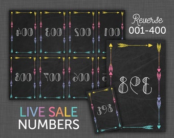 Live Sale Numbers - Facebook Live Sale, Cards, Facebook Live Sale Numbers, Reverse Numbers, 1-400