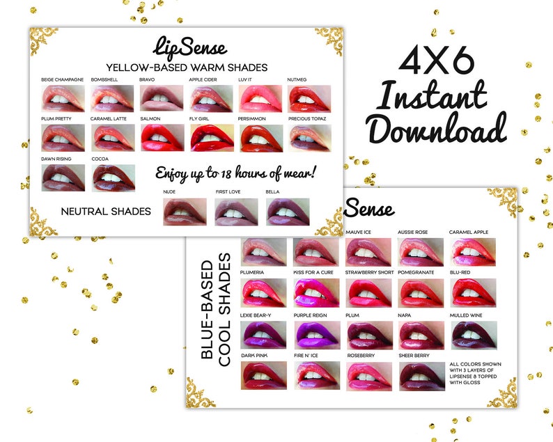 Lipsense Color Chart 2016