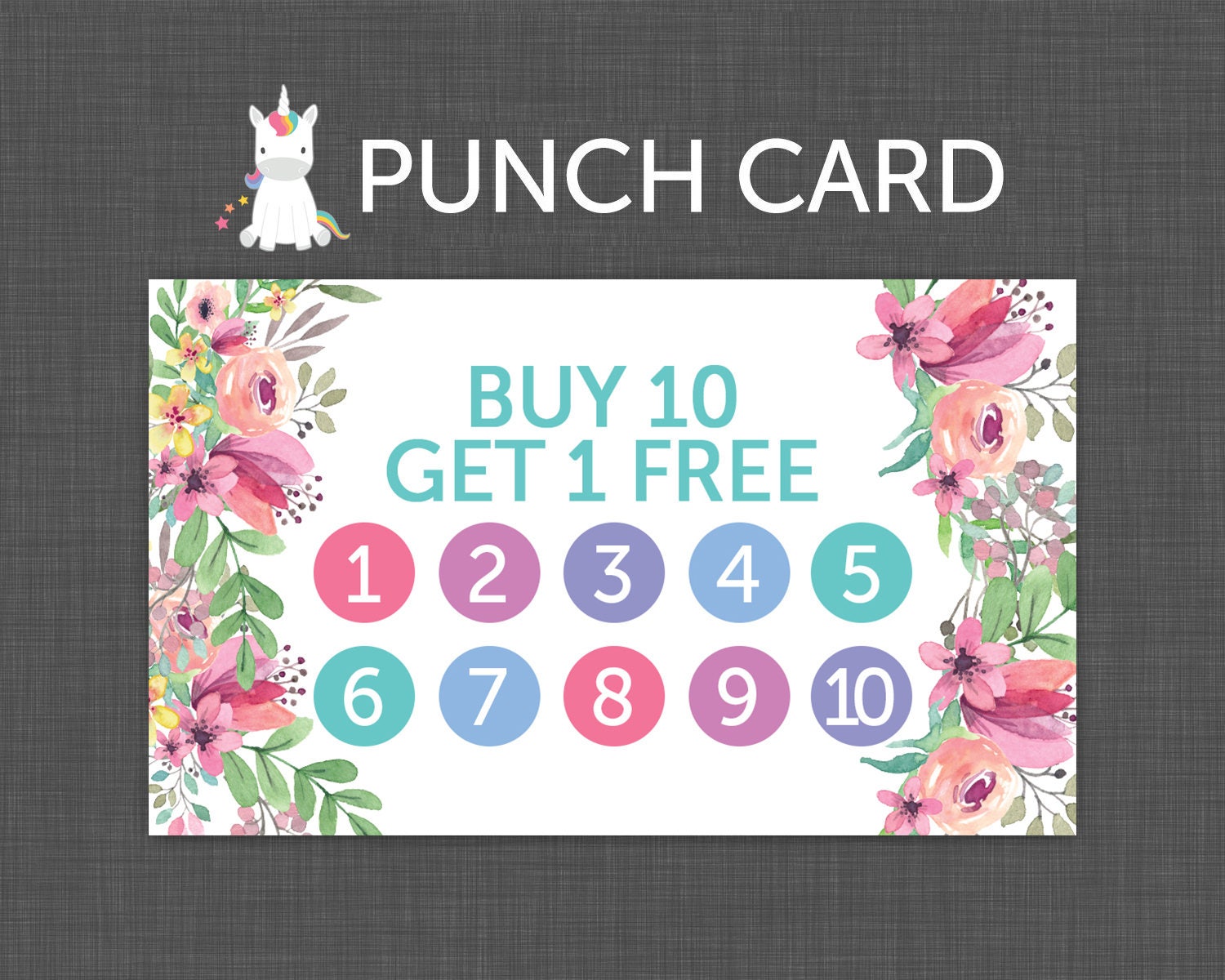 10 punch card template