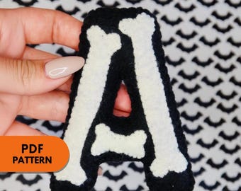 PDF Pattern for Skeleton Alphabet Letters & Numbers