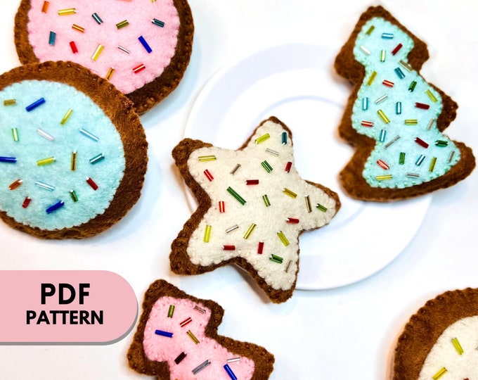 PDF Pattern for Felt Sprinkled Sugar Cookie Shapes - Etsy