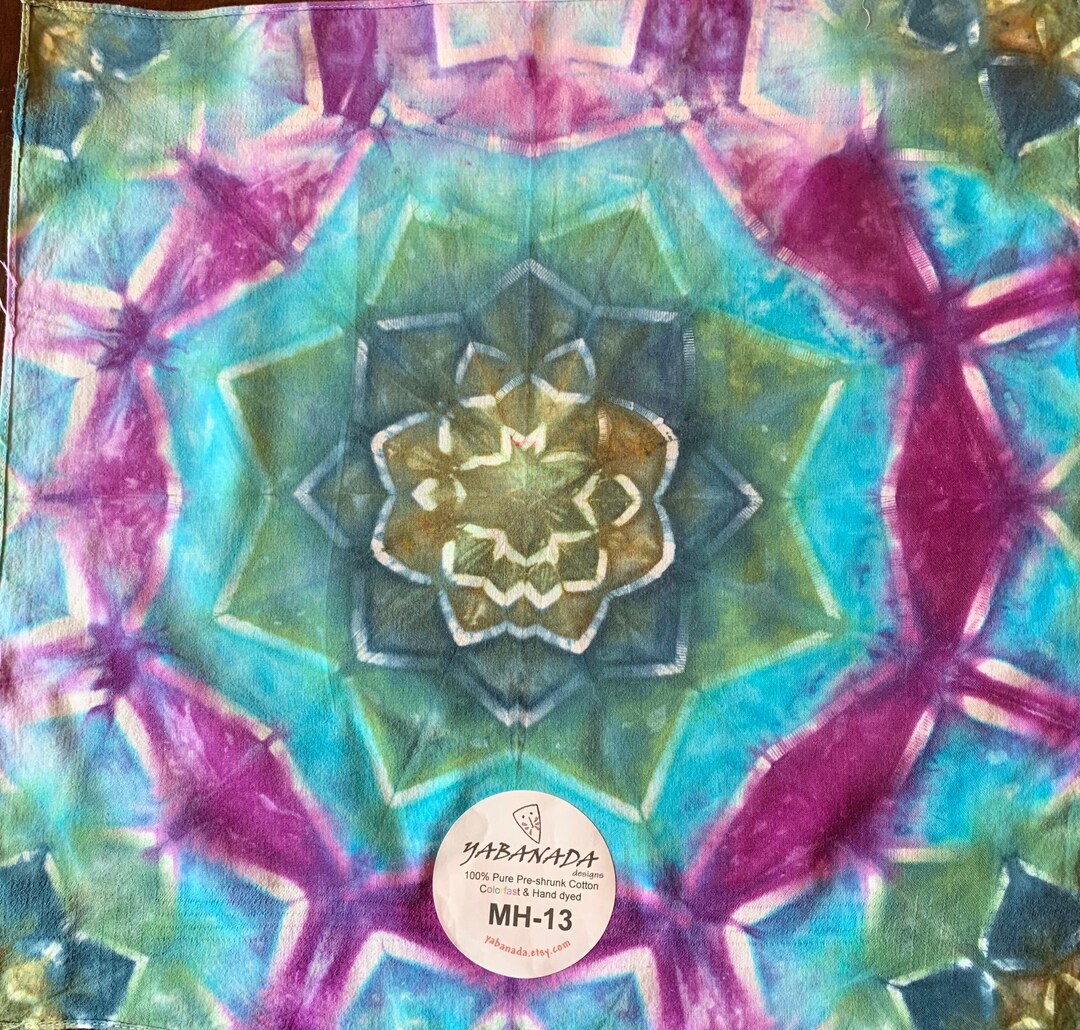 Boho Tiedye Handkerchief Etsy