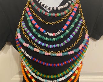 Multi strand kandi halter top