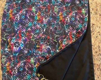 Rainbow of colors sacred geometry festival hood