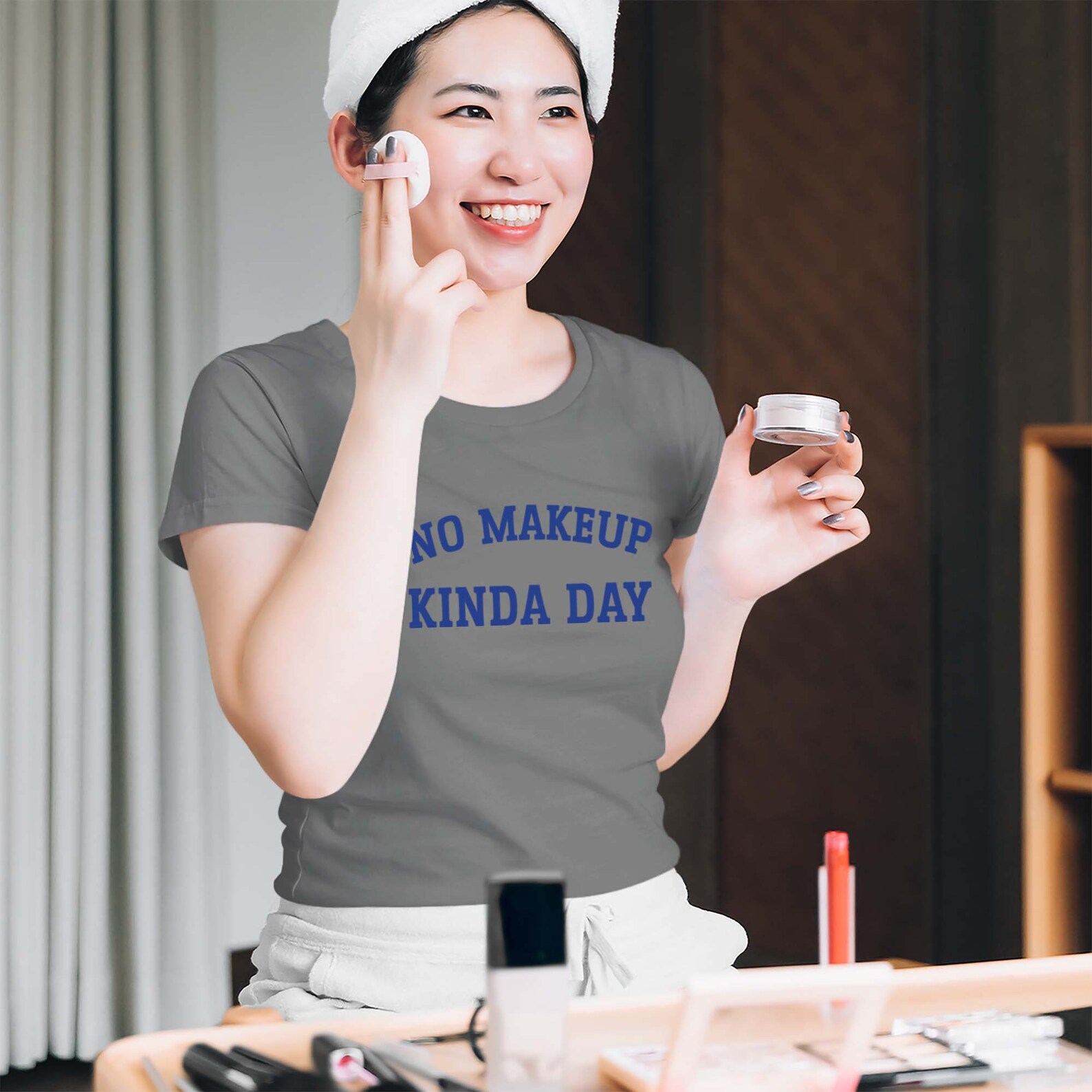 No Makeup Kinda Day Womens Tshirt With Sayings Funny T Shirts Etsy