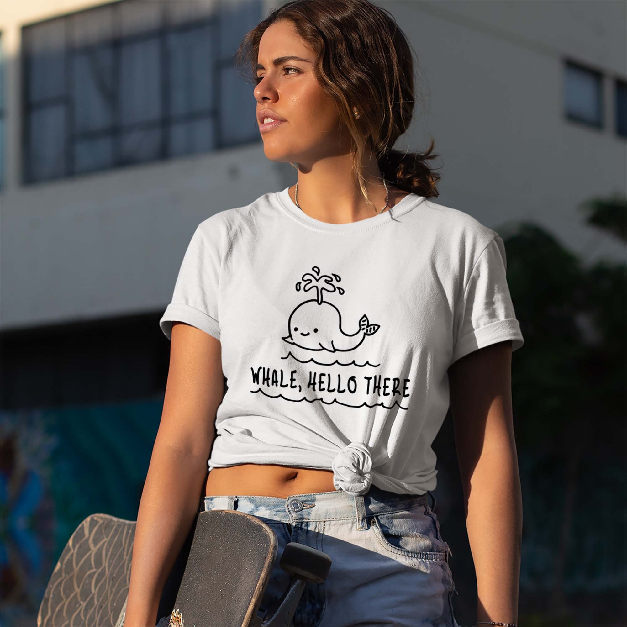 men's shirt with whale logo