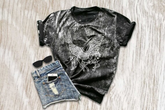 Unicorn Shirt Unicorn Party Pegasus Shirt Tumblr Mens Womens Tie Dye Shirt Boho Hippie Shirt Clothes Unicorn Gift For Her Size Xs S M L