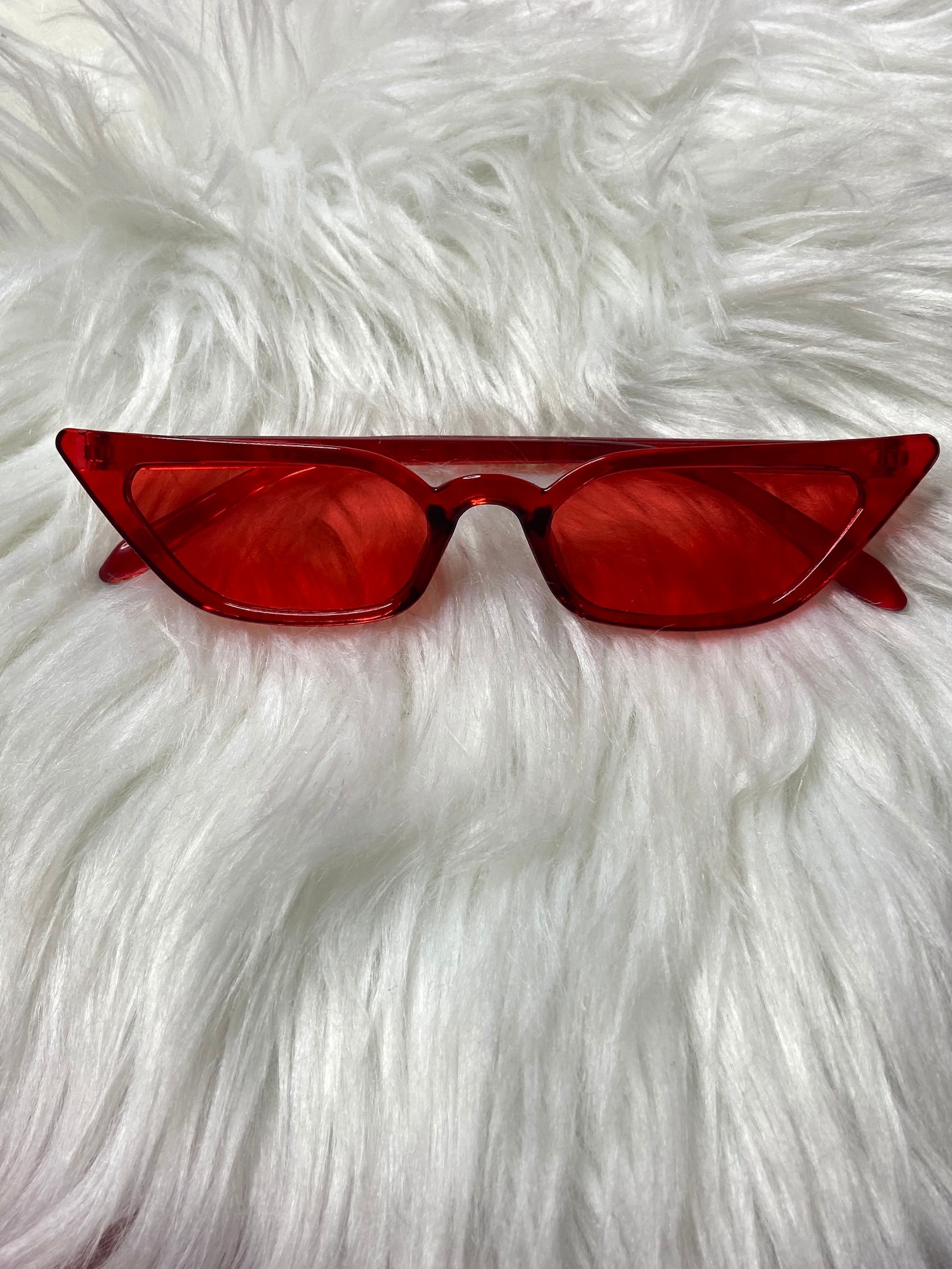 Red Cat Eye Sunglasses Baddie Shades Edgy Eyewear Egirl Etsy