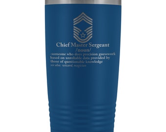 Chief Master Sergeant Coffee Tumbler - Air Force Promotion Gift