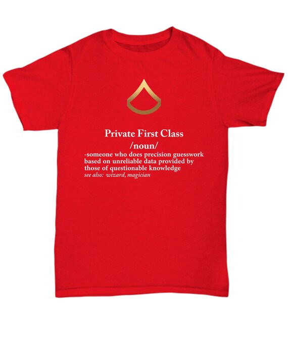 Army Private First Class Definition Tshirt Private 1st Class - Etsy