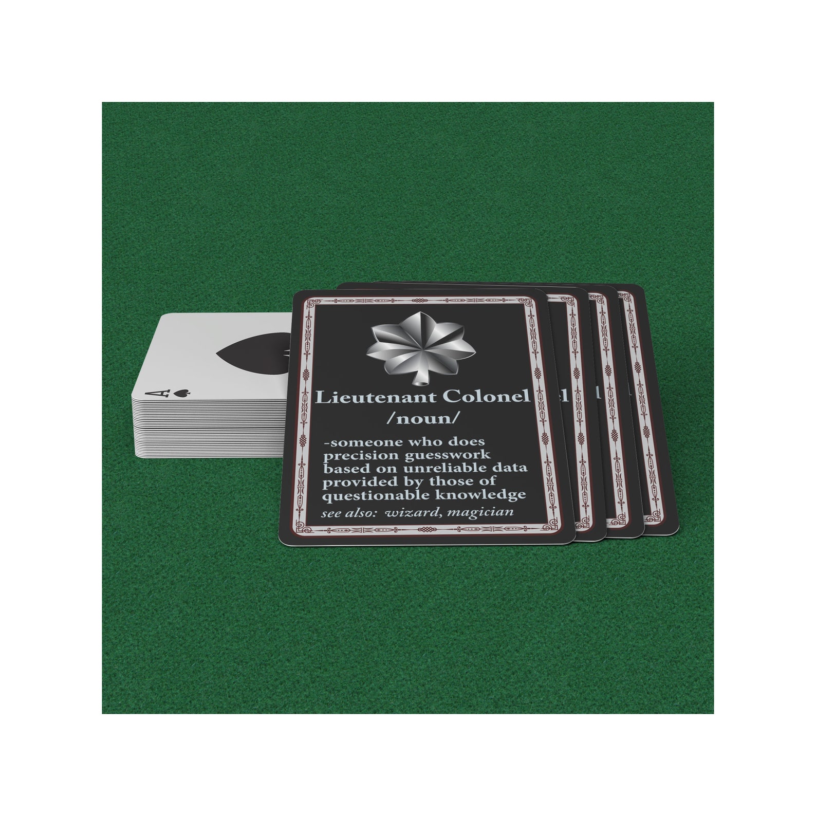 US Army Air Force Lieutenant Colonel Playing Cards, Retirement or ...