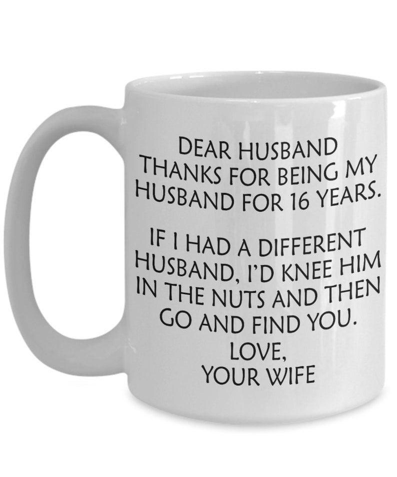 16th Wedding Anniversary Gifts
 16th Year Anniversary Gift For Men 16th Anniversary Mug