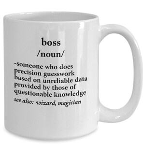 Boss Definition - Boss Appreciation Gift - Funny Boss Mug Gift - Office Mug - Gift for Manager