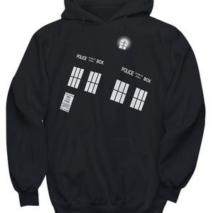 Doctor Who Police Box Hoodie / Shirt Adult and Youth Sizes