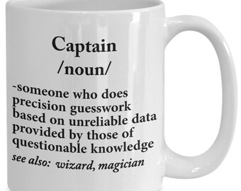Captain Officer Promotion Coffee Mug Gift - US Army Air Force Captain Gift -Naval Captain Promotion Or Retirement Gift