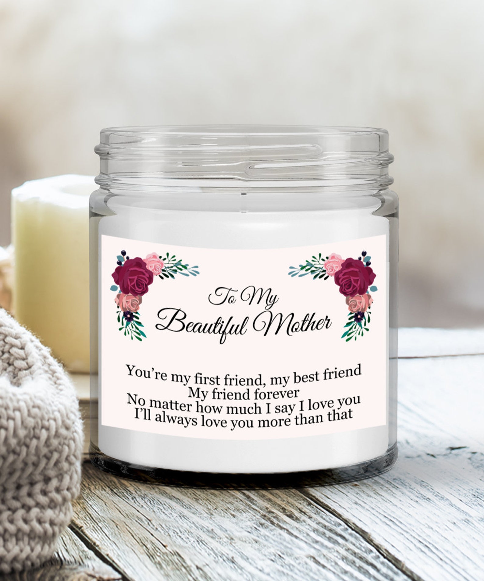 Mother's Vanilla Scented Soy Candle Gift Christmas Gift Etsy