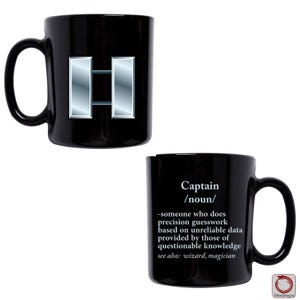 Captain Officer Promotion Definition Coffee Mug Gift - US Army Air Force Veteran Retirement Gift