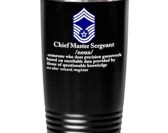 Chief Master Sergeant Tumbler – Air Force Promotion Gift, Vacuum Insulated