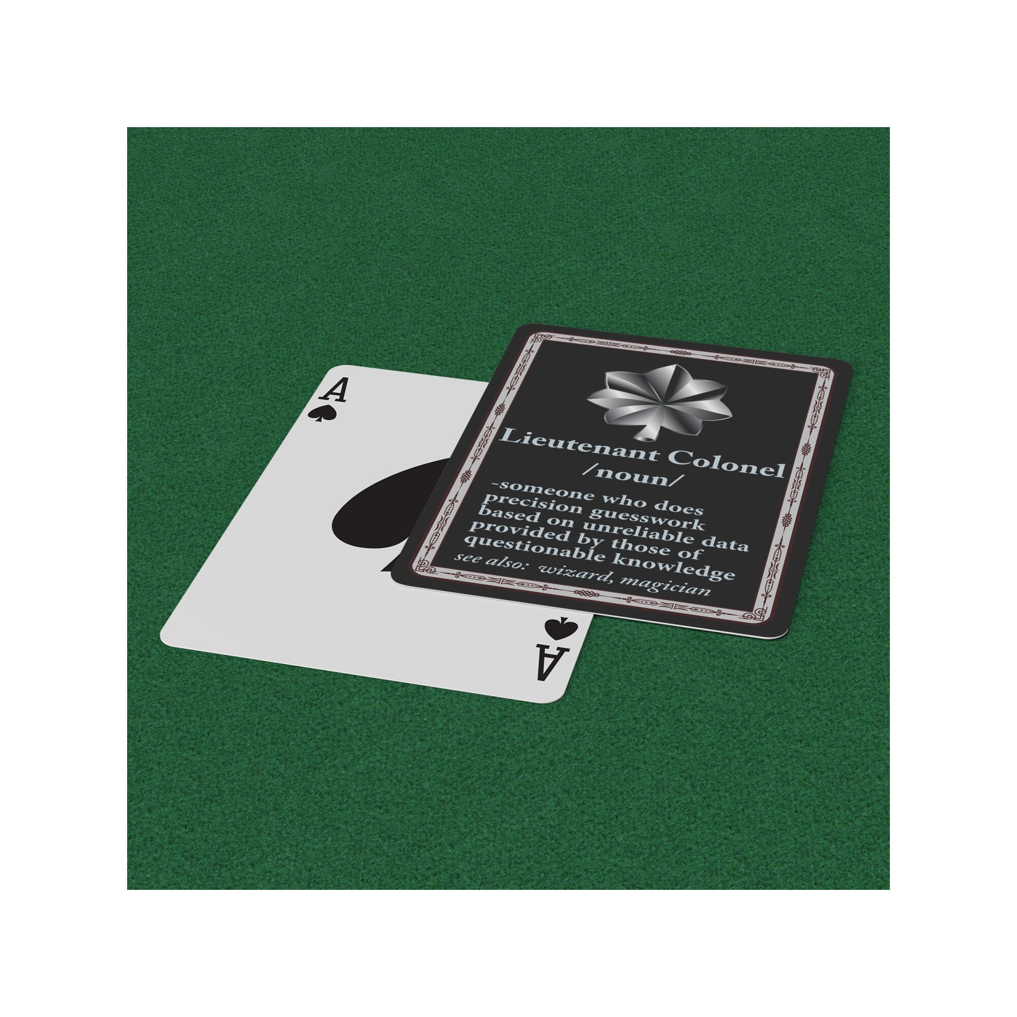 US Army Air Force Lieutenant Colonel Playing Cards, Retirement or ...
