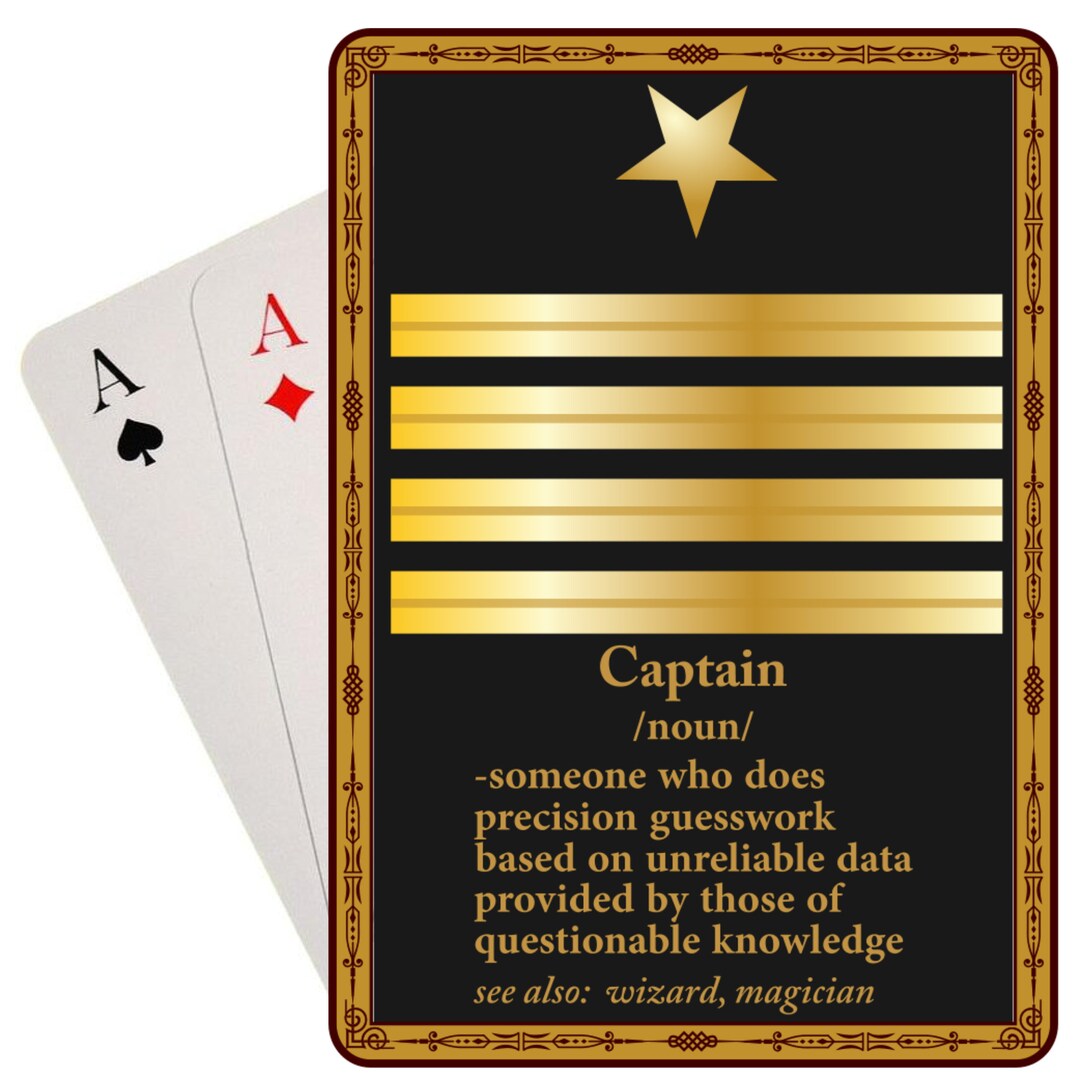 US Navy Captain Playing Cards Navy Promotion or Veteran Gift - Etsy