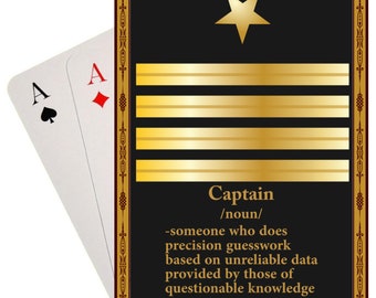 US Navy Captain Spielkarten, Navy Promotion oder Veteranen Geschenk
