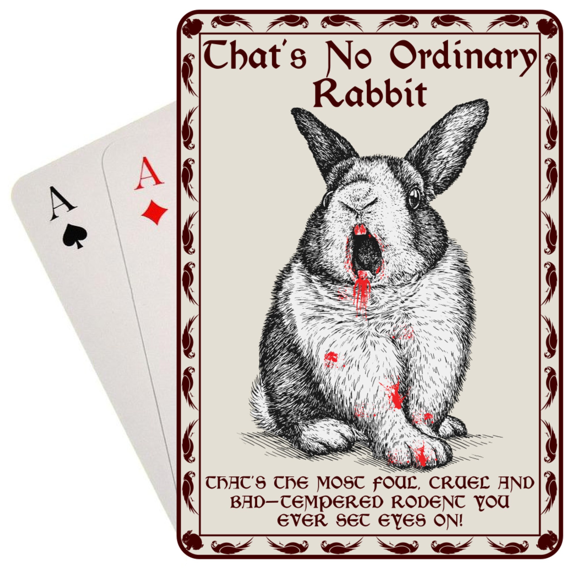 Killer Rabbit Monty Python Playing Cards Gift Holy Grail - Etsy