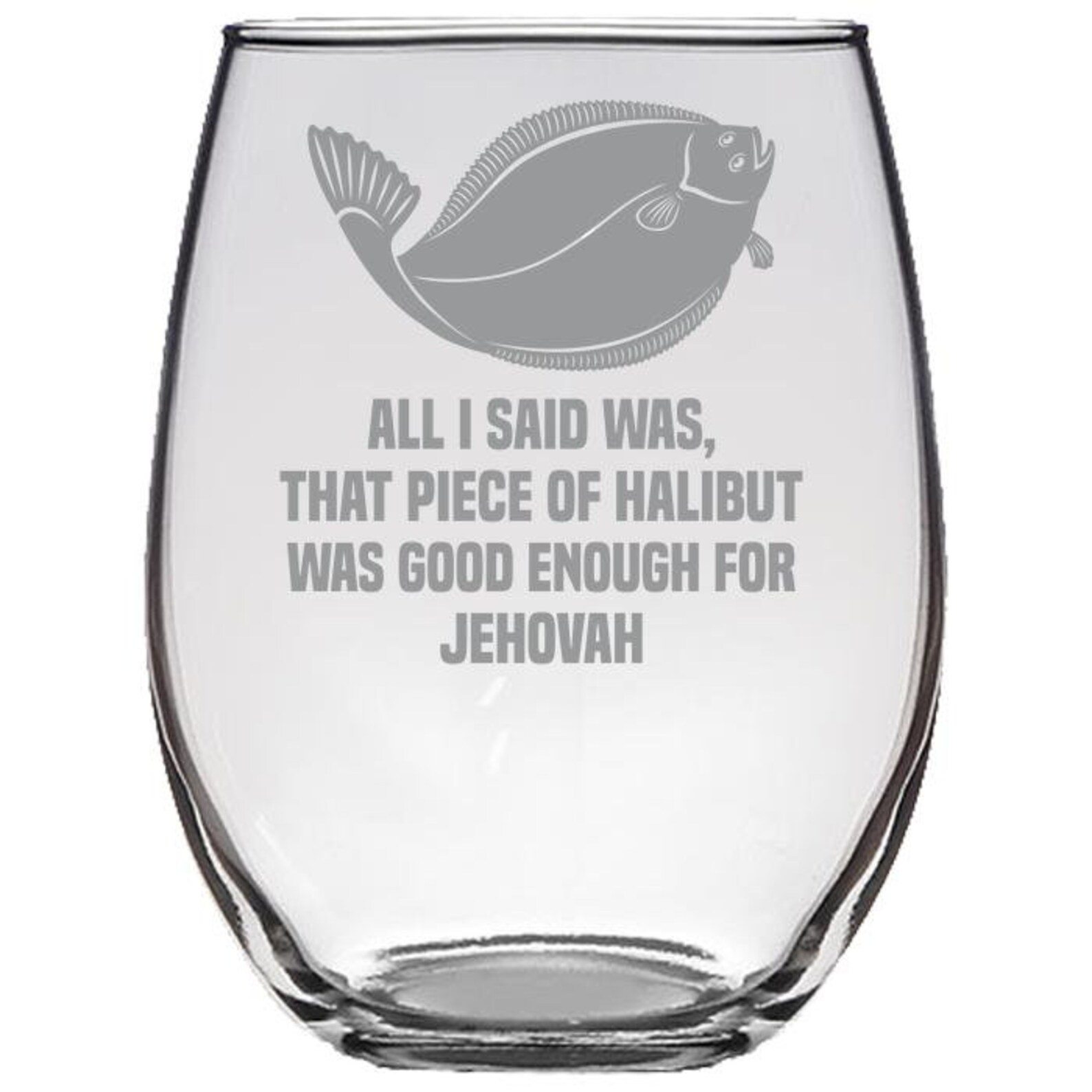 That Piece Of Halibut Monty Python Glass Monty Python Gift Etsy