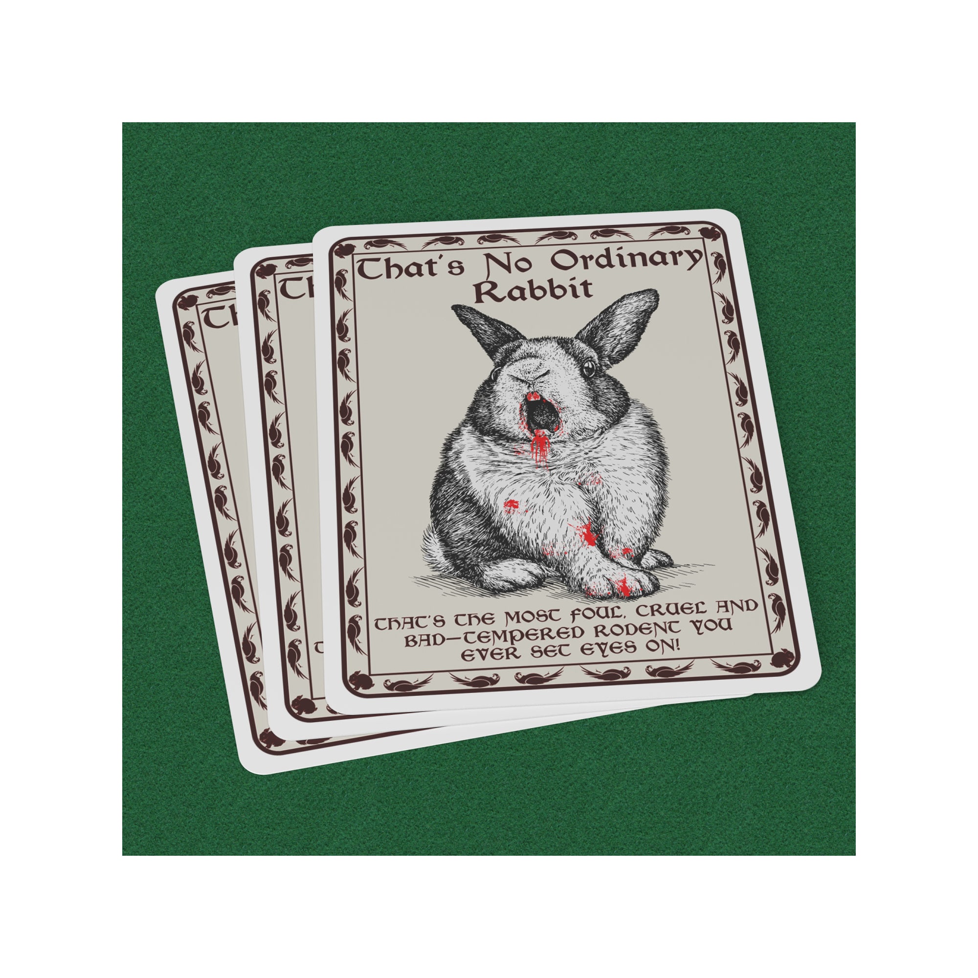 Killer Rabbit Monty Python Playing Cards Gift Holy Grail - Etsy