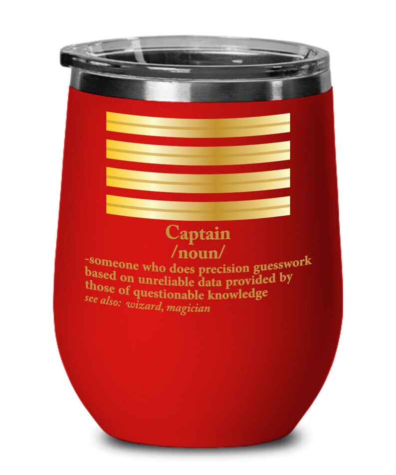 Airline Pilot Captain Definition Wine Tumbler Gift Pilot Etsy