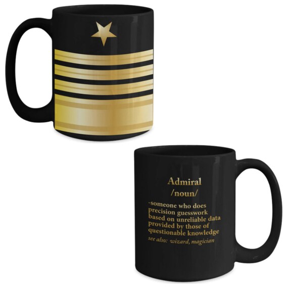 US Navy Admiral Coffee Mug Gift Naval Admiral Promotion Gift United States  Navy Admiral Retirement Gift Admiral Veteran 