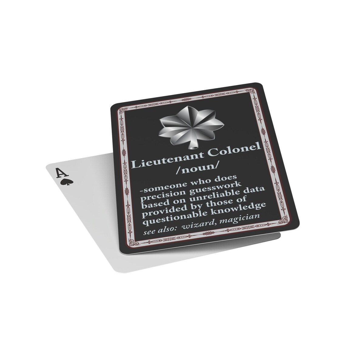 US Army Air Force Lieutenant Colonel Playing Cards, Retirement or ...