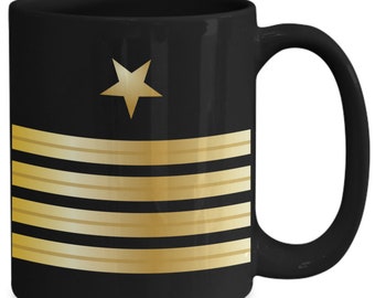 US Navy Captain Coffee Mug Gift - Naval Captain Promotion Gift - United States Navy Retirement Gift - Navy Veteran Mug Gift