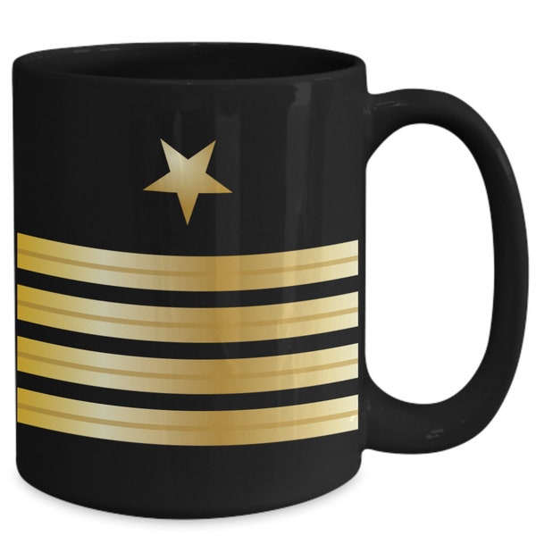 US Navy Captain Coffee Mug Gift - Naval Captain Promotion Gift - United States Navy Retirement Gift - Navy Veteran Mug Gift