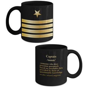 US Navy Captain Coffee Mug Gift - Naval Captain Promotion Gift - United States Navy Retirement Gift - Navy Veteran Mug Gift