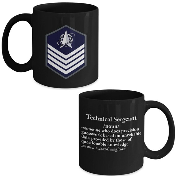 Cadeau de tasse à café de sergent technique de la Force spatiale