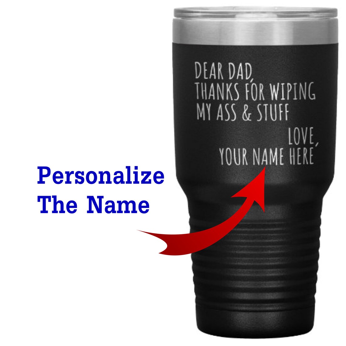 Personalized Dad Coffee Tumbler 30oz Mug Gift From Son Dad Etsy