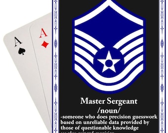 US Air Force Master Sergeant Playing Cards, Veteran Gift