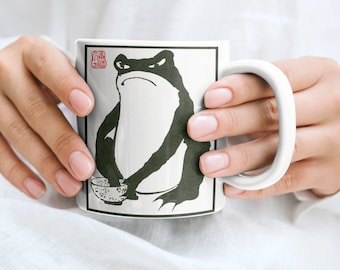 Matsumoto Hoji Japanese Minimalist Frog And Toad Coffee Mug