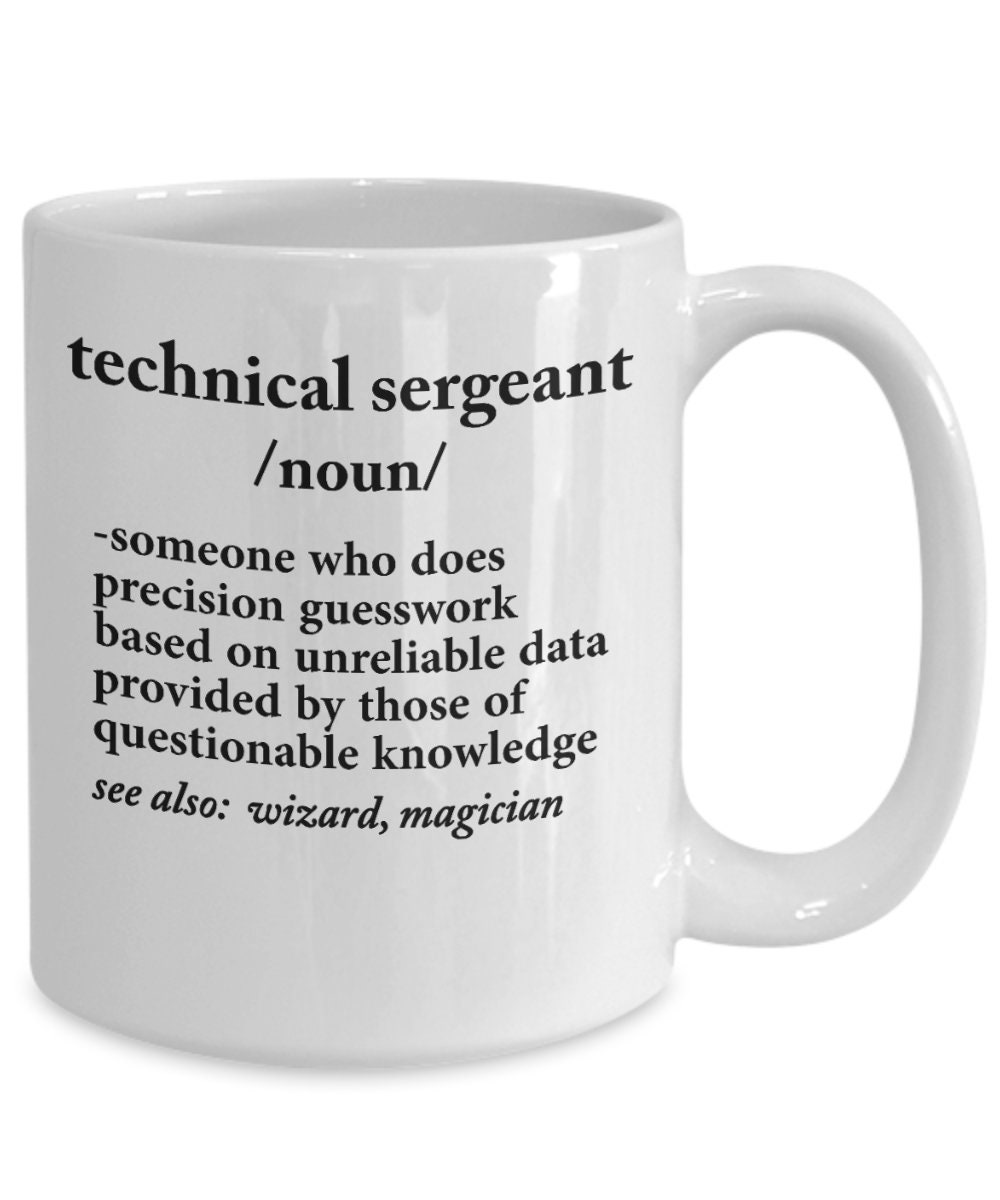 Cadeau de tasse à café de sergent technique de la Force spatiale