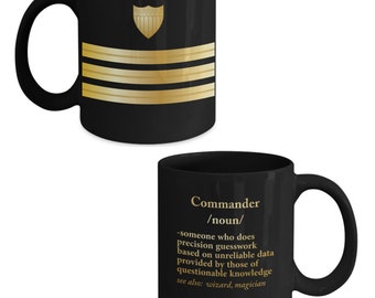 US Coast Guard Commander Coffee Mug Gift - Coast Guard Commander Promotion Gift - United States Coast Guard Veteran Retirement Gift