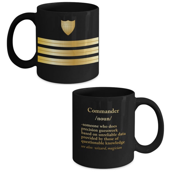 US Coast Guard Commander Coffee Mug Gift - Coast Guard Commander Promotion Gift - United States Coast Guard Veteran Retirement Gift